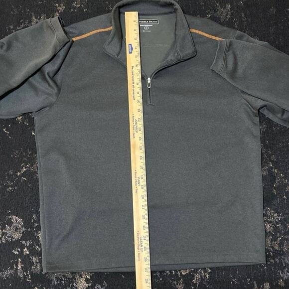 Pebble Beach Mens Performance Pullover Long Sleeve Shirt Active Top Medium Gray - Picture 8 of 8